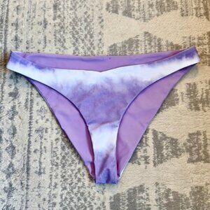 Purple Lavender and White Tie Die Bikini Bottom